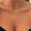 Women Beachsissi | Minimalist Round Beads Layered Necklace Gold