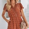 Women Beachsissi | Solid Color V Neck Casual Rompers Sienna