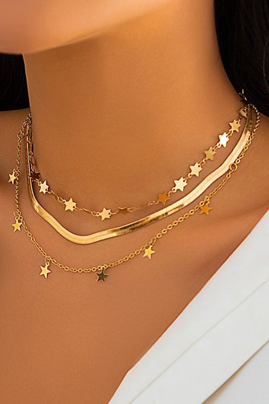 Women Beachsissi | Unique Style Star-Shaped Collarbone Necklace Gold