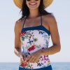 Women Beachsissi Tankini | Halter Neck Tummy Control Tankini Set Blue