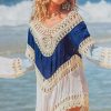 Women Beachsissi Cover Ups | V Neck Hollow Swimwear Cover Ups Blue