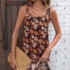 Women Beachsissi Printed Dress | Bohemia Floral Print Slip Mini Dress Black