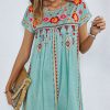 Women Beachsissi Casual Dress | Fashion Casual Printed Mini Dress Powderblue