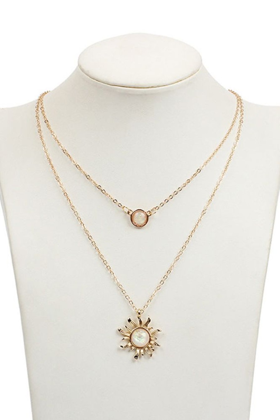 Women Beachsissi | Sunflower Multi-Layer Design Necklace Gold